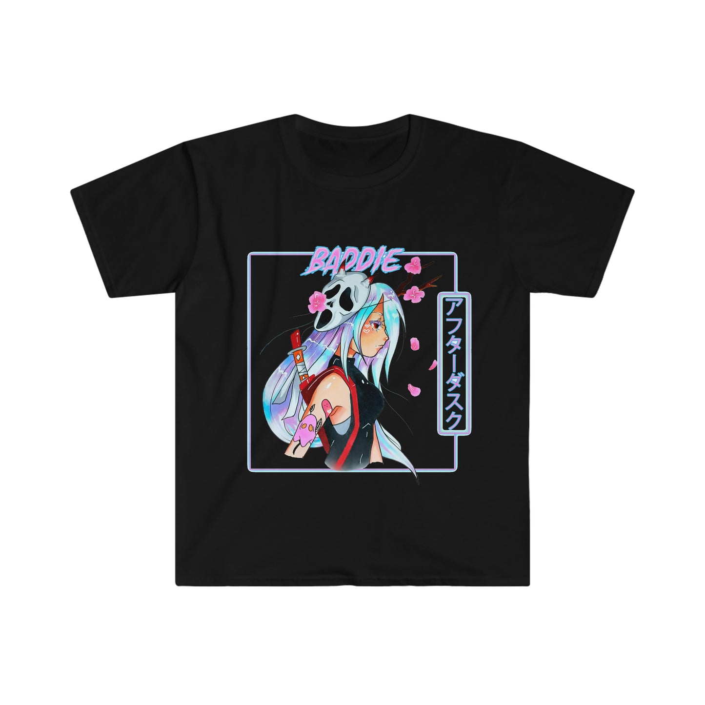 Unisex Softstyle "Kitsune Ghost Girl" T-Shirt