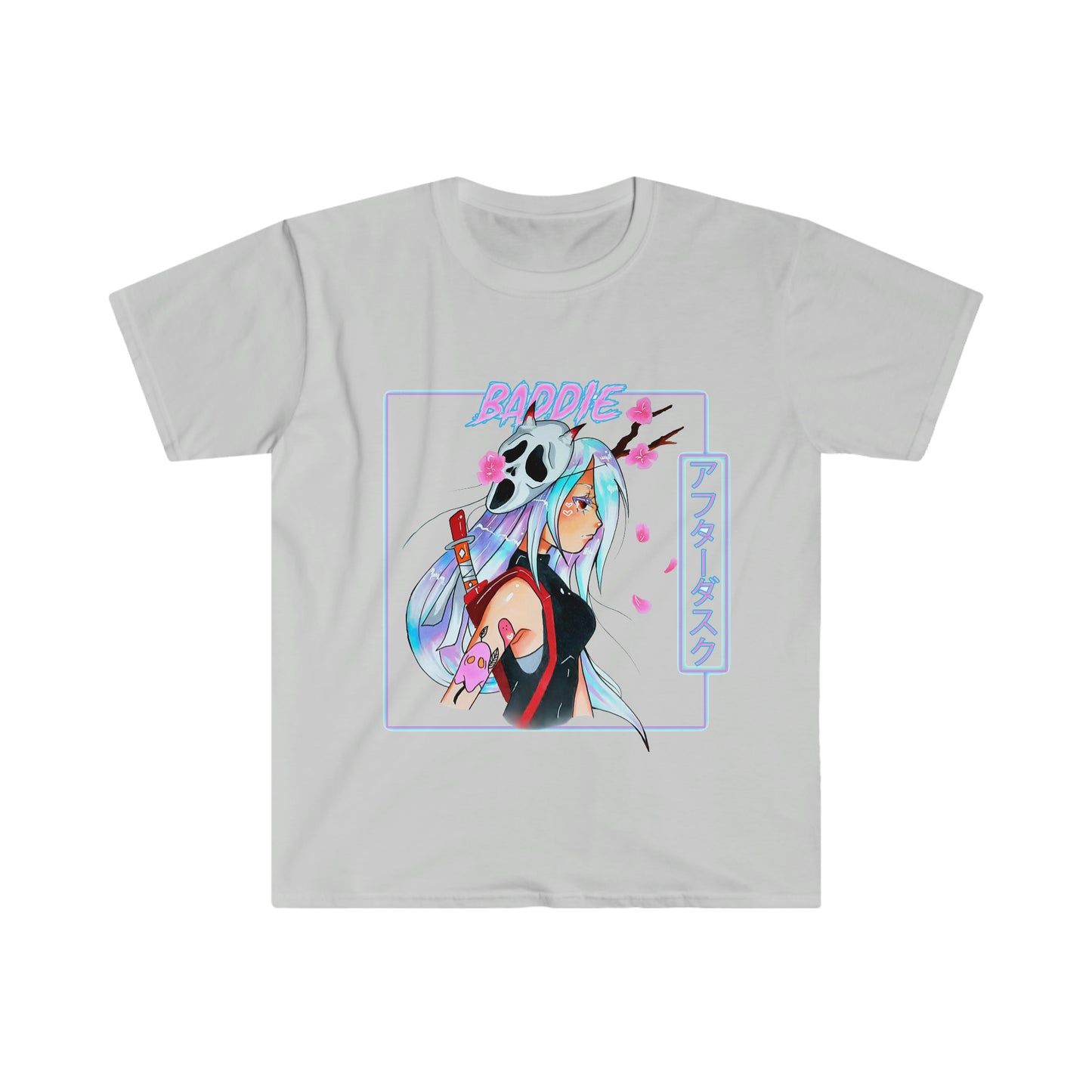 Unisex Softstyle "Kitsune Ghost Girl" T-Shirt